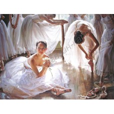 Портрет: балерины, выполненный маслом на холсте